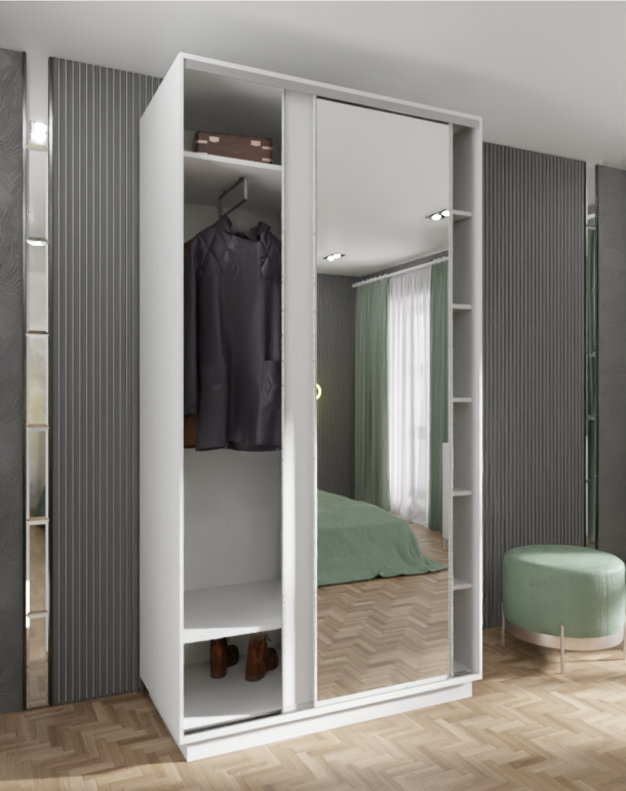 Шкаф-купе Уран открытый